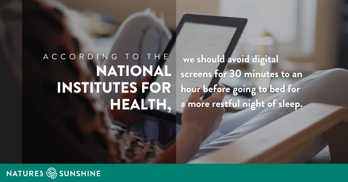 Avoid bright lights before sleep