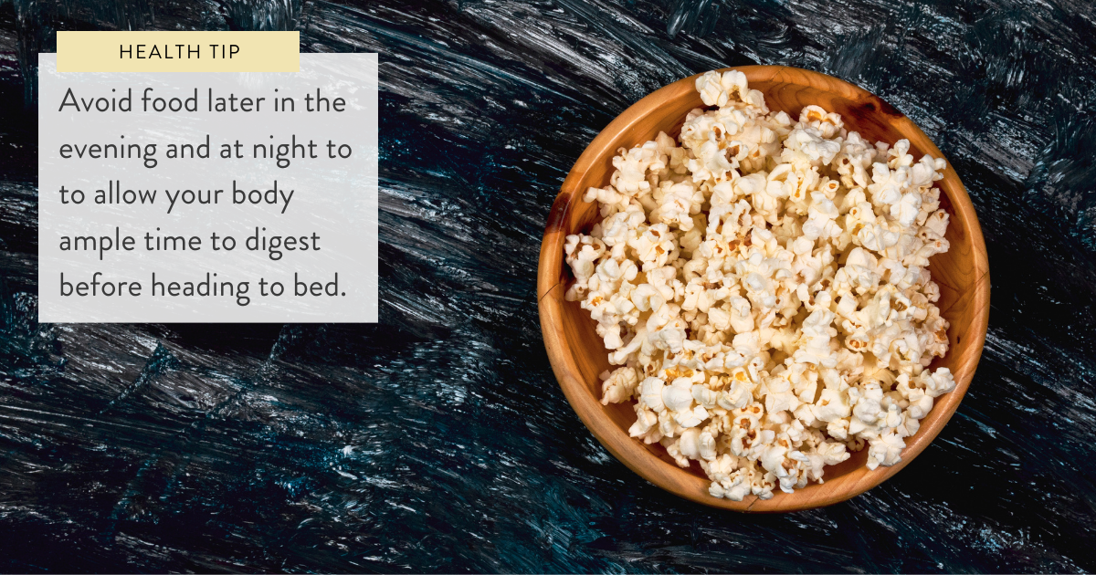 Eat early for better sleep